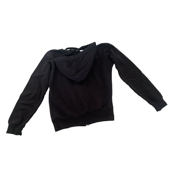 Disney Resort Hoodie Youth Small Black w Animal Print Mickey Mouse Sweatshirt - Picture 2 of 12